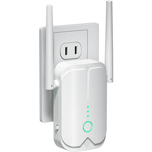 WiFi Extender Signal Booster Up to 9000sq.ft and 50 Devices, WiFi Range Extender, Wireless Internet Repeater, Long Range Amplifier with Ethernet Port, 1-Key Setup, Access Point, Alexa Compatible