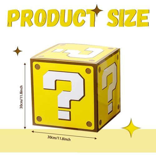 6PCS Big Party Boxes For Birthday Party Question Boxes Brick Boxes Pipe Boxes For Party Game Party Favor Props Boxes (11.8 x 11.8 Inch)