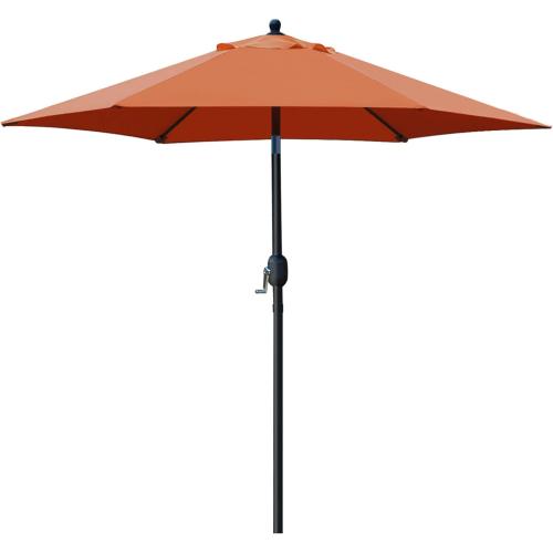 Sunnyglade 7.5' Patio Umbrella Outdoor Table Market Umbrella with Push Button Tilt/Crank, 6 Ribs (Orange)