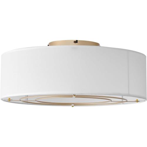 Low Profile Ceiling Fans with Lights, 20 Boho Rattan Ceiling Fan with Light Flush Mount and Remote Control, Drum Caged with 6 Speeds for Bedroom, Nursery, Living Room