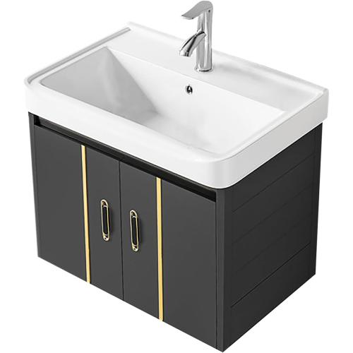 Grey and Gold wall-Mounted Compact 20-inch Bathroom mini Vanity Table,Designed specifically for Small Bathroom washbasins in Tight Spaces