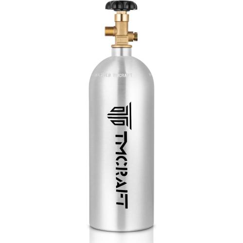 TMCRAFT 5lb CO2 Tank, High Strength Aluminum Alloy Cylinder with CGA-320 Valve, DOT Approved Cylinder for Kegerator kit and Draft Beer Dispensing