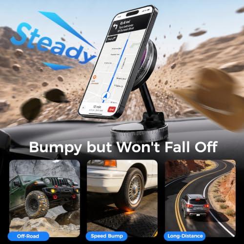 REDBRO Qi2.2 25W Magnetic Wireless Car Phone Mount [Upgraded Cooling Fan Fast Charging Phone Holder],for MagSafe Compatible,Dashboard Phone Mount,Car Accessories‼️missing item‼️