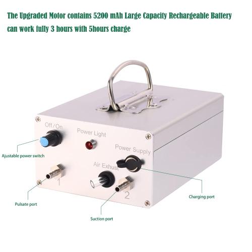 14L Cow Electric Milking Machine, Automatic Rechargeable Battery Powered Pulsation Vacuum Pump with 2 Teat Cups Stainless Steel Bucket for Cows(Battery Model)