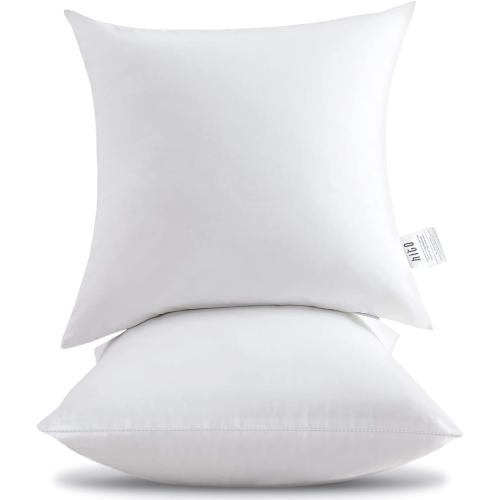 22x22 Pillow Inserts (Set of 2)- 100% Cotton Covering Down Alternative Throw Pillows White for Couch Bed Sofa