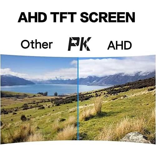 B-Qtech 7 inch HD Vehicle Backup Camera Monitor only, Rear View Reverse Color TFT LCD Display Screen for Car SUV Van Truck, V1/V2 Two Video Input, Power 12V/24V