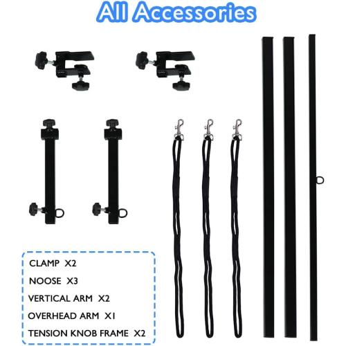 LEIBOU H-Shape Dog Grooming Arm Pet Supplies Grooming Table Arm with 3 Noose and Clamp Heavy Duty Aluminum Alloy Frame with 35.4” Adjustable Height and 36.2” ~ 50” Adjustable Width Dog Grooming Kit