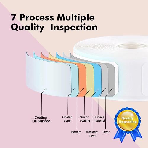 Label Maker Tape for D11/D110/D101 Printer, 2 Rolls Waterproof Adhesive Labeling Refill Paper for Niimbot D Serises Printer, 14×50mm(Heart Dot)
