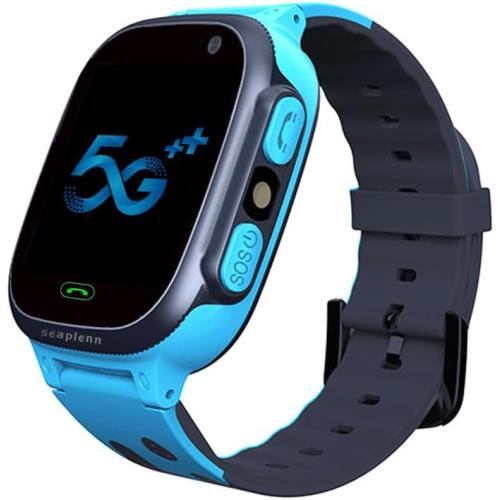 seaplenn 5G Kids Smart Watch - Boys Girls GPS Tracker Kids Smartwatches Phone Watch Video Call SOS Alarm Voice Chat and Touch Screen Game Real Time Tracking Smartwatch for Age 3-12