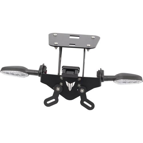 Tail Tidy Kit for MT03/R3 2014-2025 MT25/R25 2014-2024 Fender Eliminator Kit equipped License Plate Holder, License Plate Light, PLUG&PLAY clear lens Turn Signal Lights