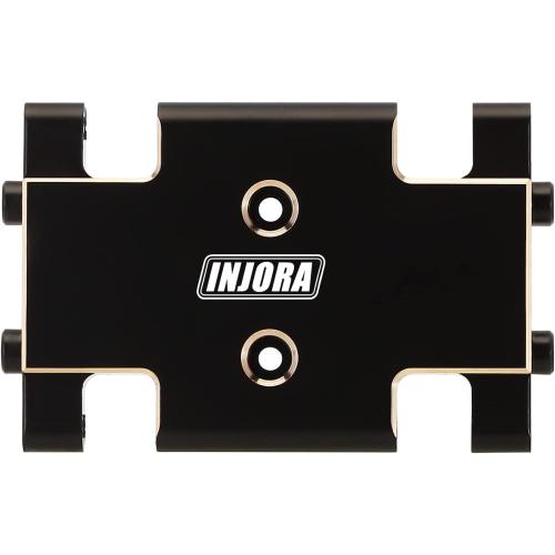 INJORA Skid Plate Transmission Mount Black Coating Brass Mount for AX24 XC-1 Upgrade 1/24 RC Crawler,21g