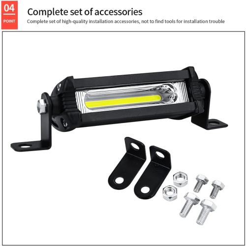 ontto 9W LED Work Lights Mini Driving Light 2000LM Single Row Light Bars Boat Light Lamps for Truck SUV ATV UTV(2PCS)