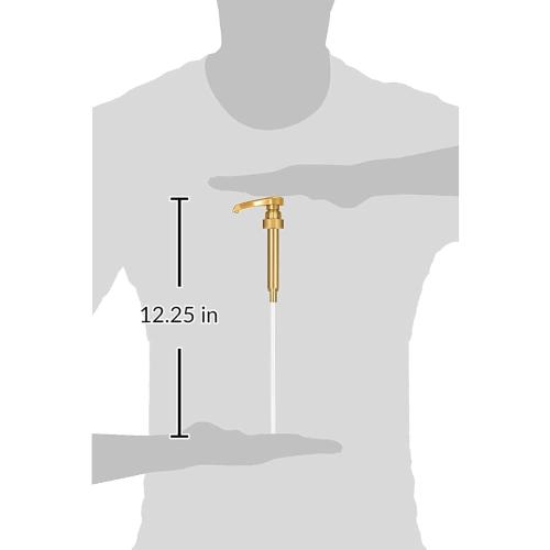 Syrup Pump Compatible with Torani, DaVinci and Skinny (Set of 2) - fits bottles (25.4 oz-750ml) (Gold)