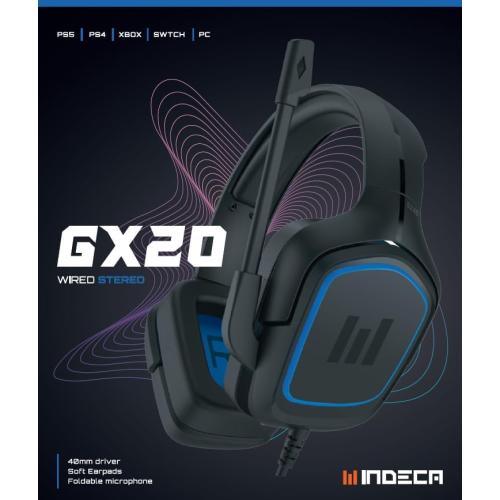 GX20 Gaming Headphones Compatible with PS5, PS4, Xbox, Switch, PC and Mac | Ergonomic Gaming Headset with Stereo Sound and Mic | 1.5m Cable with 3.5mm Mini Jack Input