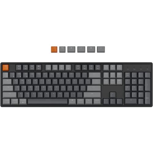 Keychron K10 RGB Full Size Layout Hot-Swappable Mechanical Keyboard for Mac Windows, Multitasking 104-Key Bluetooth Wireless/USB Wired Gaming Keyboard with Keychron K Pro Red Switch Aluminum Frame