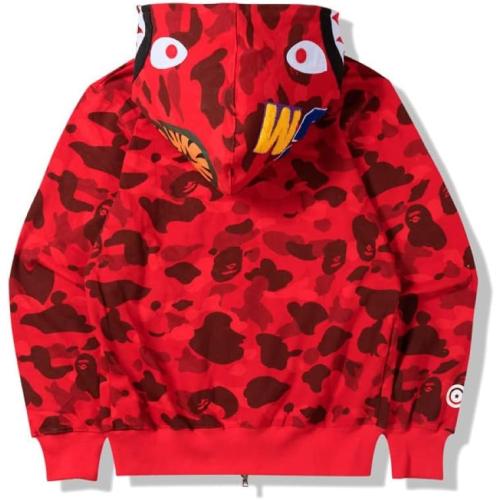 Shark Jaw Camo Jacket Hoodie Shark Mouth Sweatershirt Full Zip Up for Adults (Size M)