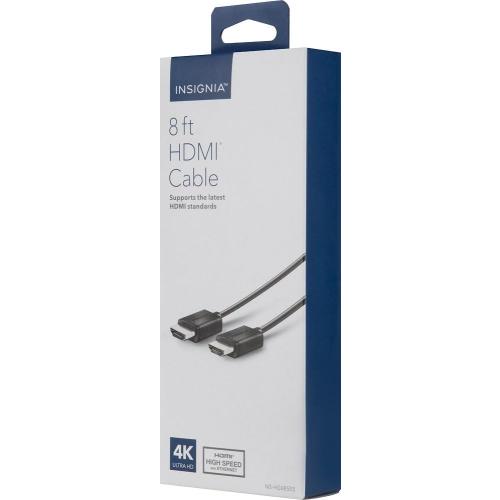 INSIGNIA - 8' 4K Ultra HD HDMI Cable - Black