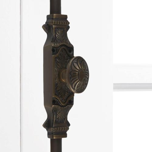 A29 Hardware 6 Feet Solid Brass Corinthian Style Window Cremone Bolt, Antique Brass Finish