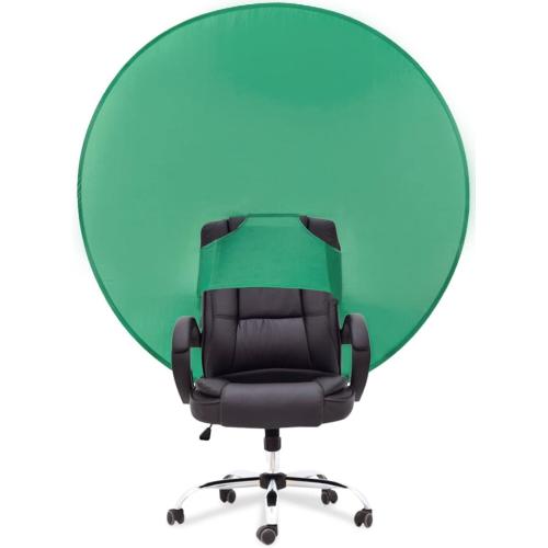 Pop Up Green Screen Background Chair Attachment for Streaming Online with Storage Bag (60in, Chromakey Green)