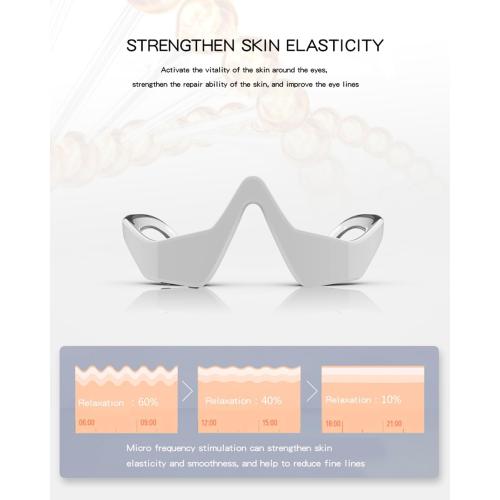 3D Eye Massager, Advanced Beauty Device for Dark Circles, Puffiness, and Wrinkles Reduction, Eyecare Glasses for Relaxation and Improved Eye Beauty Care Machine(White)