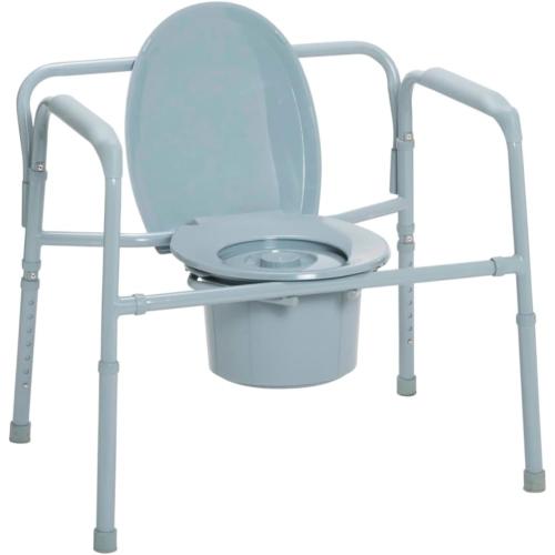 Drive Medical Heavy Duty Bariatric Folding Bedside Commode Seat