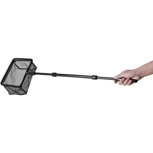 Pssopp Aquarium Fishing Landing Net, Retractable Fish Fishing Net Fish Shrimp Net Floating Objects Clean Tools for Fishes Catch and Release (M)