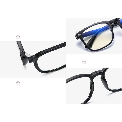 THIKK Foldable Progressive Multifocus Reading Glasses, Blue Light Blocking TR90 Frame Presbyopia Eyewear (Color : Purple, Size :  200)