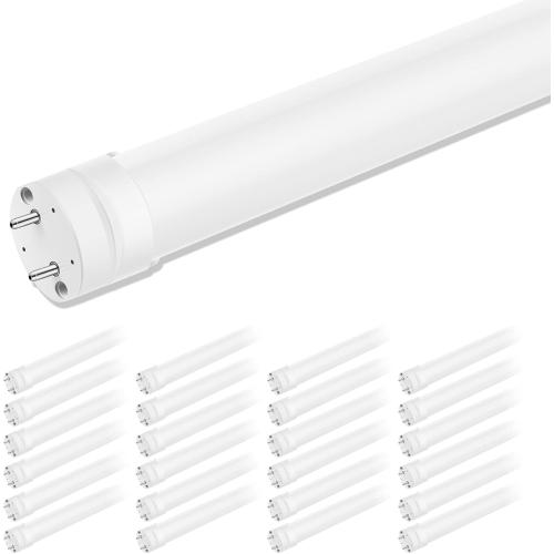 T8 LED Bulbs 4FT, 6000K Daylight White, 40W Equivalent, Ballast Bypass, Dual Ended Type B Light Tube, LED Fluorescent Tube Replacement T8 T12, Non-dimmable