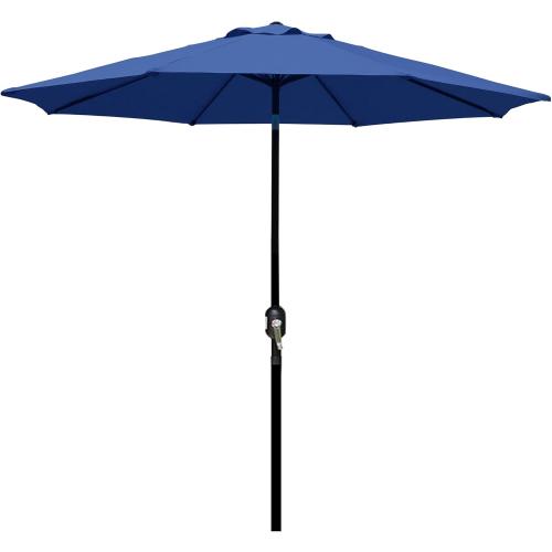 Blissun 9' Outdoor Patio Umbrella, Outdoor Table Umbrella, Yard Umbrella, Market Umbrella with 8 Sturdy Ribs, Push Button Tilt and Crank