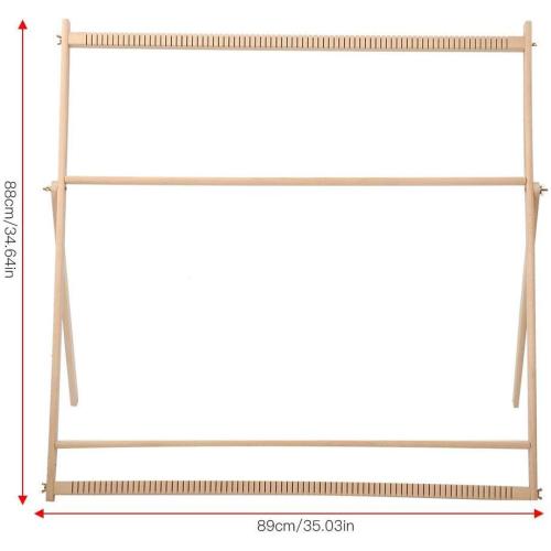 Weaving Loom, Wooden Multi-Craft Weaving Frame Loom with Stand, DIY Hand Knitting Weaving Machine Tapestry Wool Knitting Tool Kids Girls