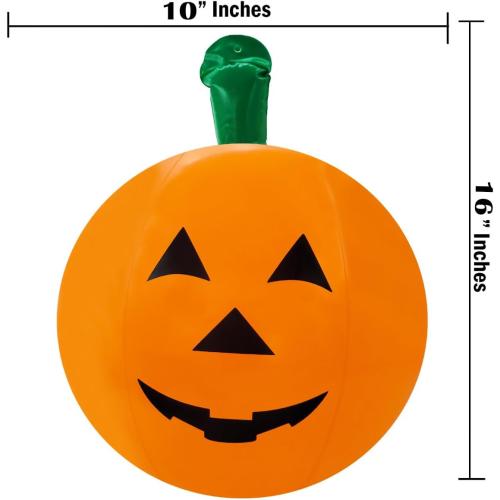 The Dreidel Company 6 Halloween Pumpkin Inflatable Decorations, 16 Tall 6-Pack Halloween Pumpkin Decor