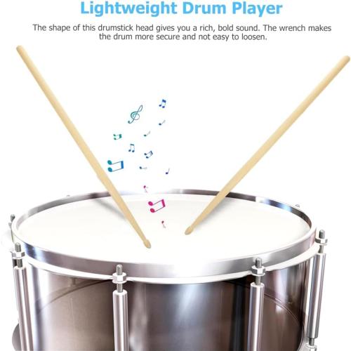 Drum Sticks - Drum Sticks Set - Acorn Wood Tip for Larger Sweet Spot - Hickory Drum Sticks - Consistent Weight and Pitch - 1 Pair