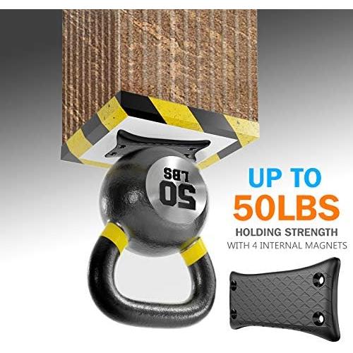 Gun Magnet Mount, 50 Lbs Rating,Rubber Coated Gun Holder for Pistol, Handgun, Shotgun, Rifles, Revolvers, Safe, Hunting, Firearm Accessories, Using in Car, Truck, Wall, Desk, Vehicle and Home