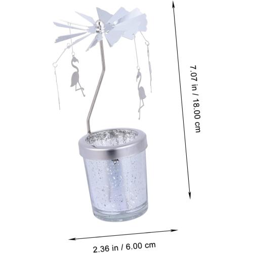 Elegant Iron Rotating Candle Stand Candle Holder Dinner Table Decor Rustic Candlestick Home Decor Accessory