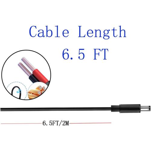 AC Adapter Power Cord for Audio Technica AT-LP60X AT-LP60X-BK AT-LP60X-BW AT-LP120XUSB-BK AT-LP60XBT-RD Direct-Drive Turntable Record Player Replacement 12V Charger Adapter 6.5Ft