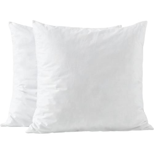 basic home 18x18 Pillow Inserts-Shredded Latex Memory Foam Fill-High Density Throw Pillow Inserts with Long Support-Home Couch Hotel Collection-Cotton Fabric-2 Pack