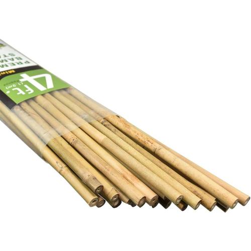 Mininfa Natural Bamboo Stakes 4 Feet, Eco-Friendly Garden Stakes, Plant Stakes Supports Climbing for Tomatoes, Trees, Beans, 25 Pack