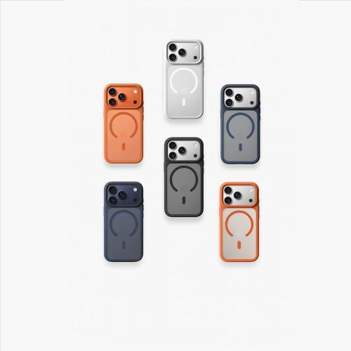 MagSafeCompatible Case for iPhone17 Pro/iPhone17 Pro Max, Soft-Touch Matte PC TPU Shockproof Cover with Camera Control Button, Anti-Slip Textured Frame, N52 Magnets,Drop Protection(Orange,17 Pro, pro,Max)