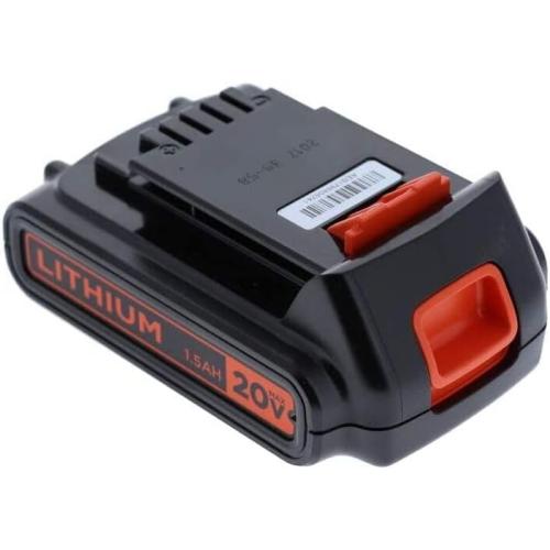 BLACK DECKER 20V MAX Battery, 1.5Ah Lithium Ion Battery, Extended Runtime, Compatible with Tools, Outdoor Equipment and 20V Vacuums (LBXR20)