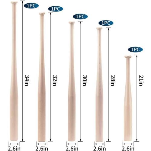 Professional Wood Baseball Bat 21-34 Inch，High-Density Maplewood for High Impact Resistance & Durability, Perfect for Baseball Training & Games