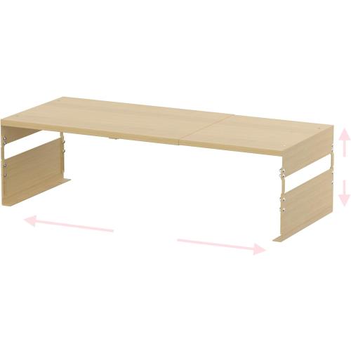 Adjustable Metal Bedside Shelf – Stackable Shelf for Bedroom, Living Room, Office, Space-Saving Storage Organizer, Easy Assembly，Sleek Matches Any Decor(1PACK/Burlywood)