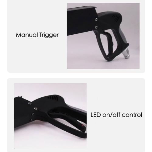 Color White CO2 Fog Machine, Handheld Fog Gun, Cannon Fog Machine with LED Lights Effect, Fogger, Smoke Gun With 3 Meter Gas Hose for Night Club Party, DJ Effects