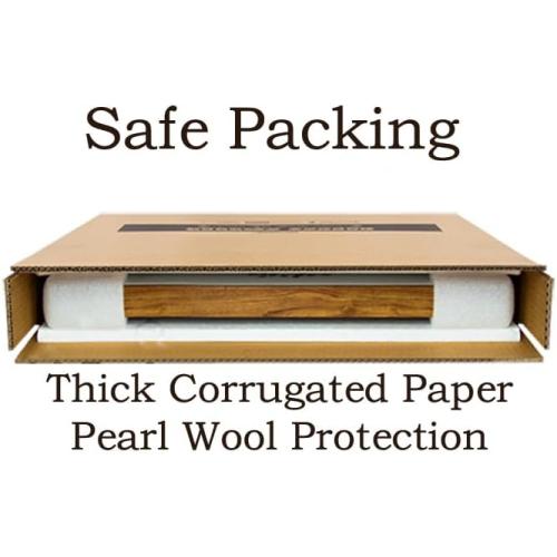 Framed Gold And Blue Abstract Canvas Wall Art For Living Room-3 Pieces Blue River and Mountain Oil Painting For Bedroom-Large Gold Wall Decor for Office Kitchen 24x48 inches Ready To Hang