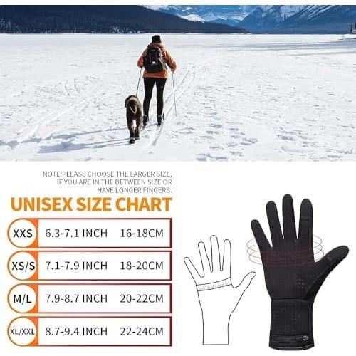 Heated Glove Liners for Men Women, Rechargeable Battery Electric Heated Gloves, Winter Warm Glove Liners for Arthritis Raynaud, Thin Gloves Riding Ski Snowboarding Hiking Cycling