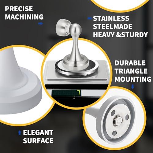 Magnetic Door Stop - Heavy Duty Door Stopper, Premium Stainless Steel, Anti-Rust, Suitable for Various Door Types, Wall & Floor Mount, 1 Pack (1, Stainless Steel)