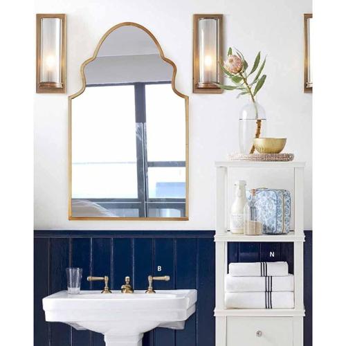 Size 70 x100 cm Mirror Simple Bathroom Mirror Bedroom Vanity Mirror Special-Shaped Makeup Mirror Bathroom Wall-Mounted Mirror Retro Entrance Mirror (Color : A Size : 70 * 100CM)