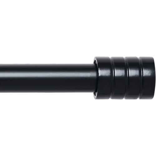 Black Curtain Rods for Windows 30 to 80 Inch,3/4 Inch Curtain Rod Set For Indoor and Outdoor,Easy to Install