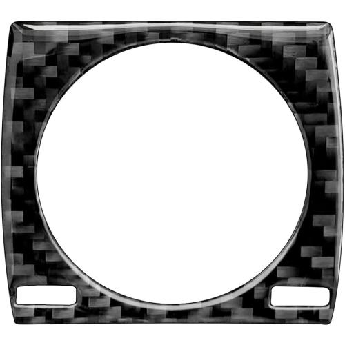 YAMUDA Compatible with Car Clock Frame Cover Sticker Carbon Fiber Interior Accessory for Lexus is 2013 2014 2015 2016 2017 2018 2019（1PCS, Black