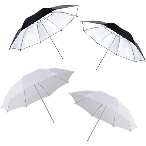 Photography Umbrella Lighting 4 Pack Kit, 33/84cm Soft White Translucent and Reflective Umbrella for Photo and Video Studio Shooting‼️good condition and missing one ‼️