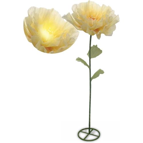 Artificial Fake Flowers for Outdoor, Huge Artificial Silk Flower Decoration with Light, Realistic No Fade Faux Flower for Birthday Living Room Hallway and Shop Window Display